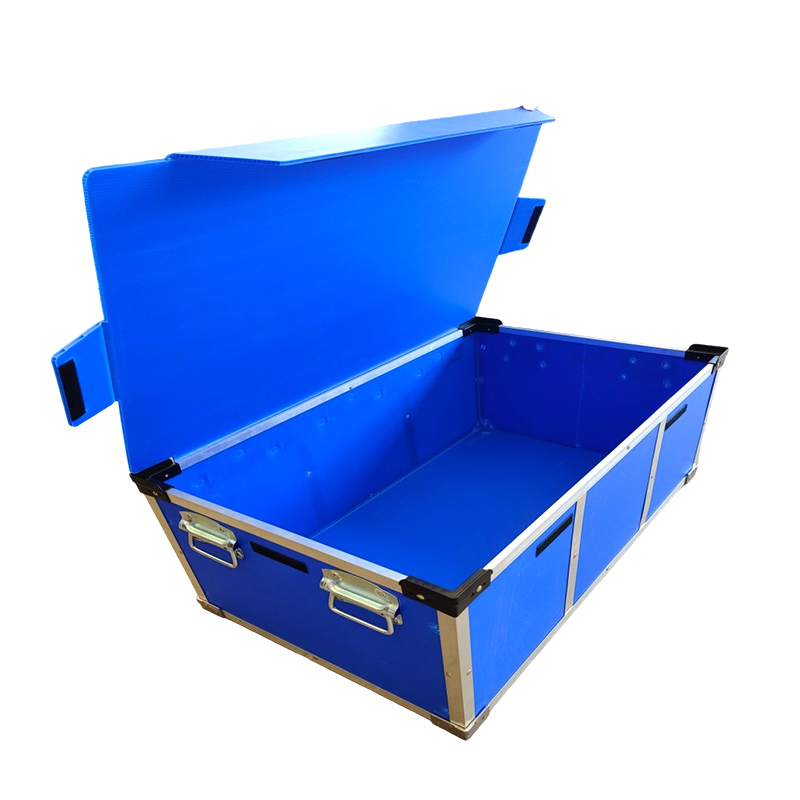 Cutie de turnover din plastic ondulat PP din aluminiu cu capac rabatabil