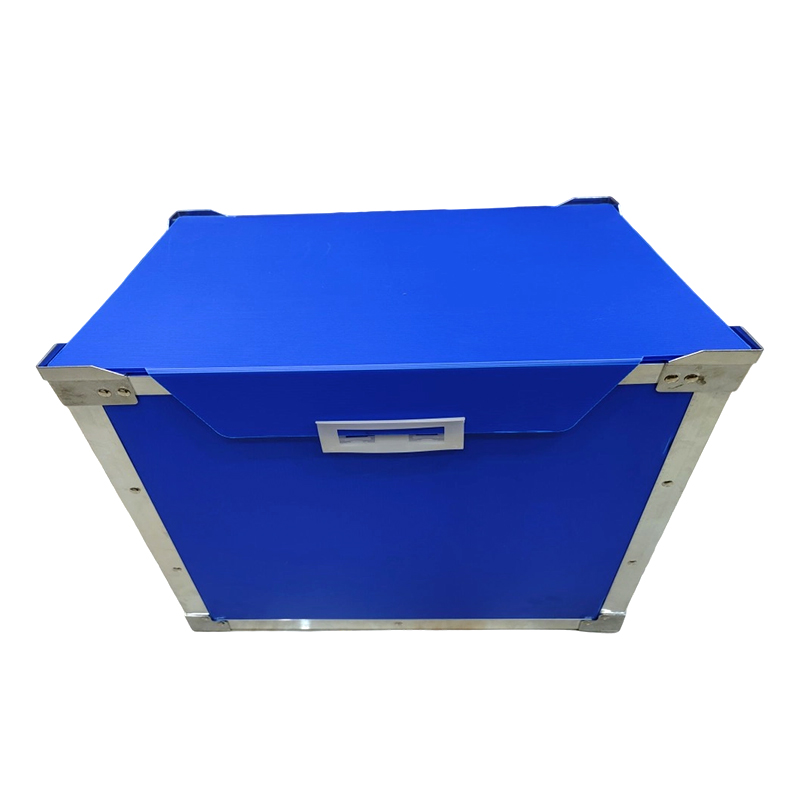 Cutie de turnover din plastic ondulat PP din aluminiu cu capac rabatabil
