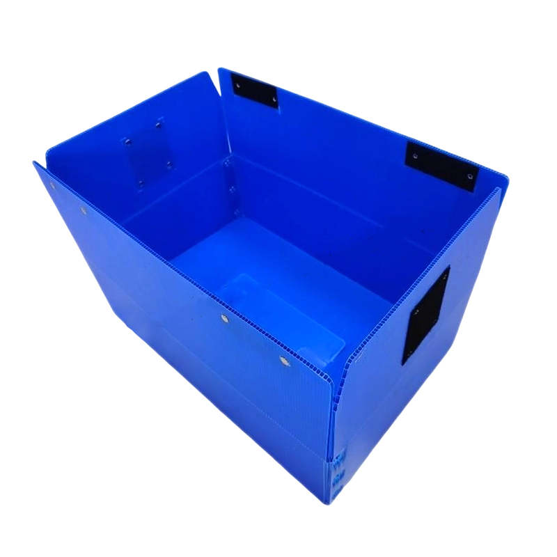 Cutie de plastic reutilizabilă pliabilă Corflute cu capac fix cu velcro