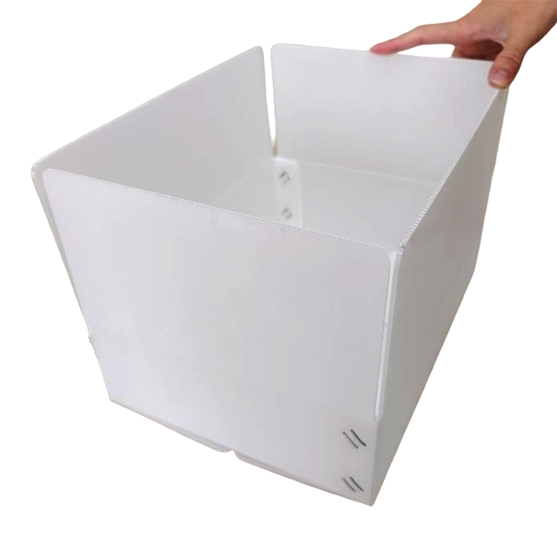 Cutie de plastic ondulată PP, dreptunghiulară mică, stivuabilă