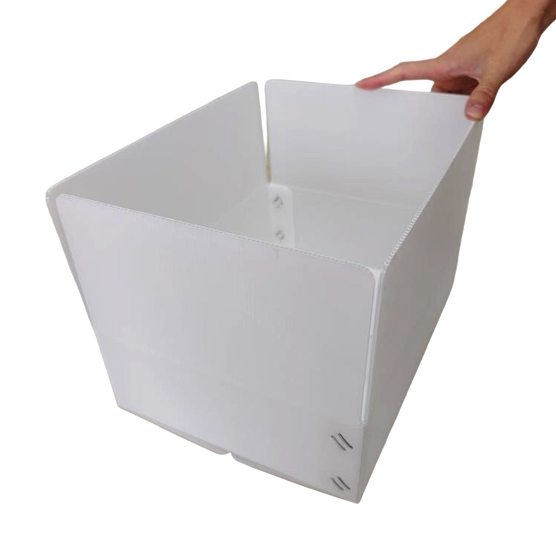 Cutie de plastic ondulată PP, dreptunghiulară mică, stivuabilă