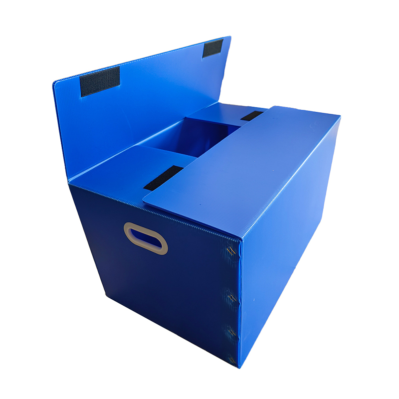 Cutie de depozitare din plastic ondulat PP cu închidere velcro cu orificiu pentru mână