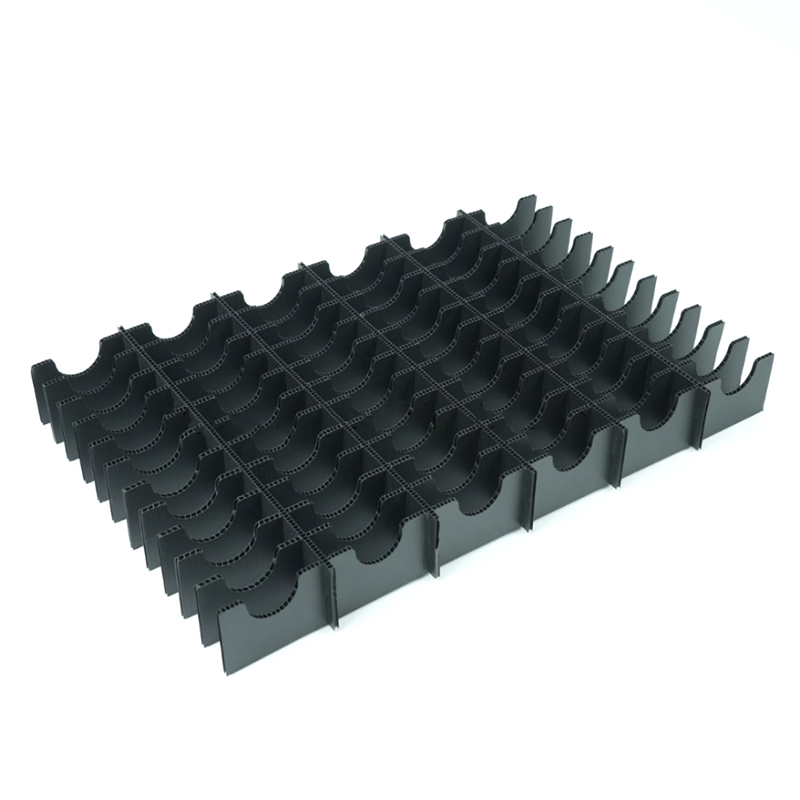 Recipient din carton tubular din PP compartimentat ESD cu separator cu grilă