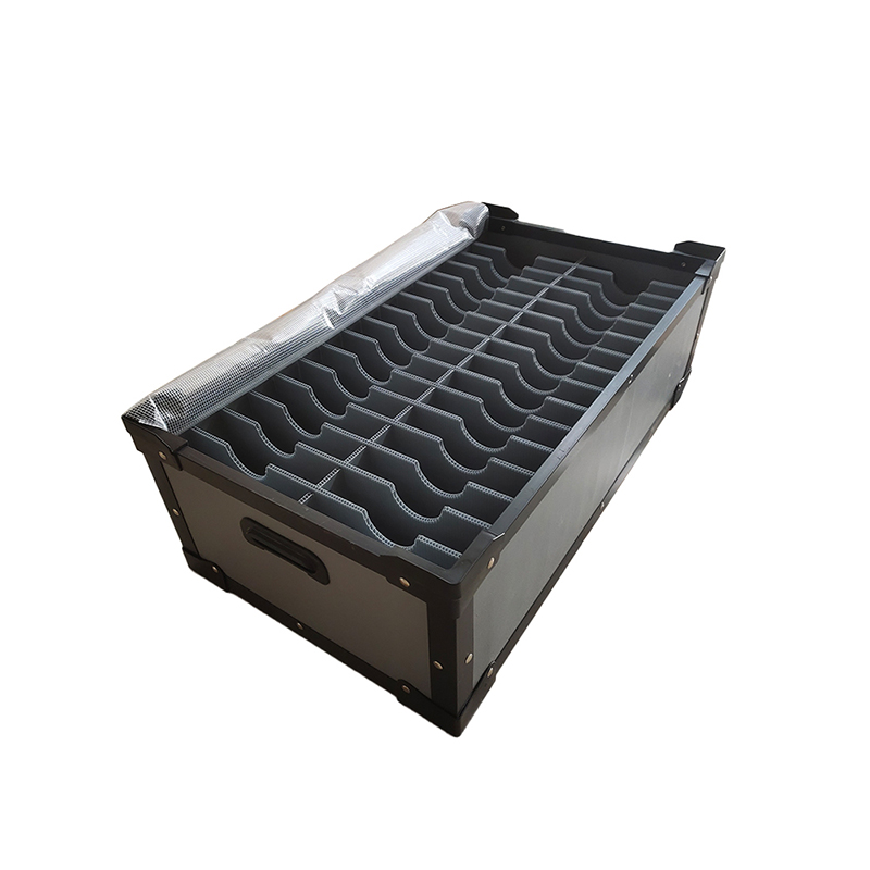 Recipient din carton tubular din PP compartimentat ESD cu separator cu grilă