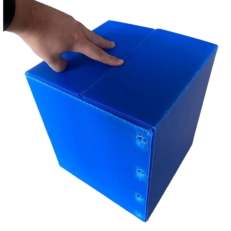 Coș pătrat de depozitare din plastic ondulat PP stivuibil