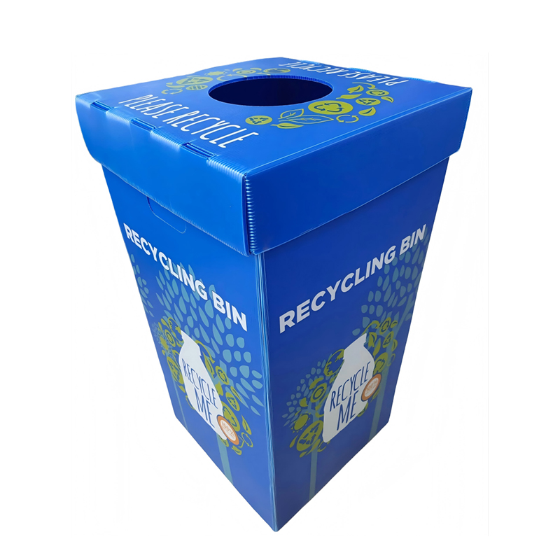 Coș de gunoi de reciclare pliabil din plastic ondulat din PP
