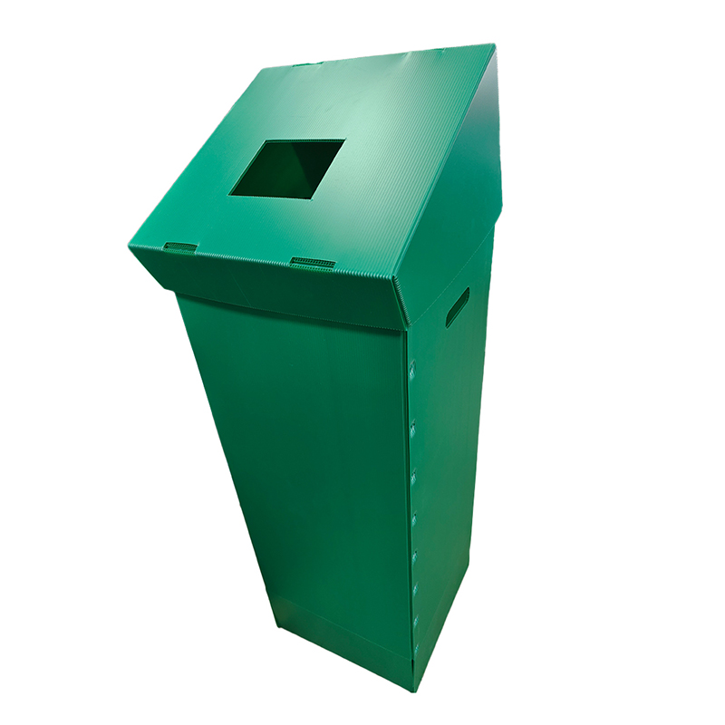 Coș de gunoi de reciclare pliabil din plastic ondulat din PP