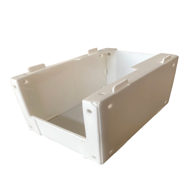 Coș de alegere pentru piese din plastic ondulat PP stivuibil cu găuri laterale