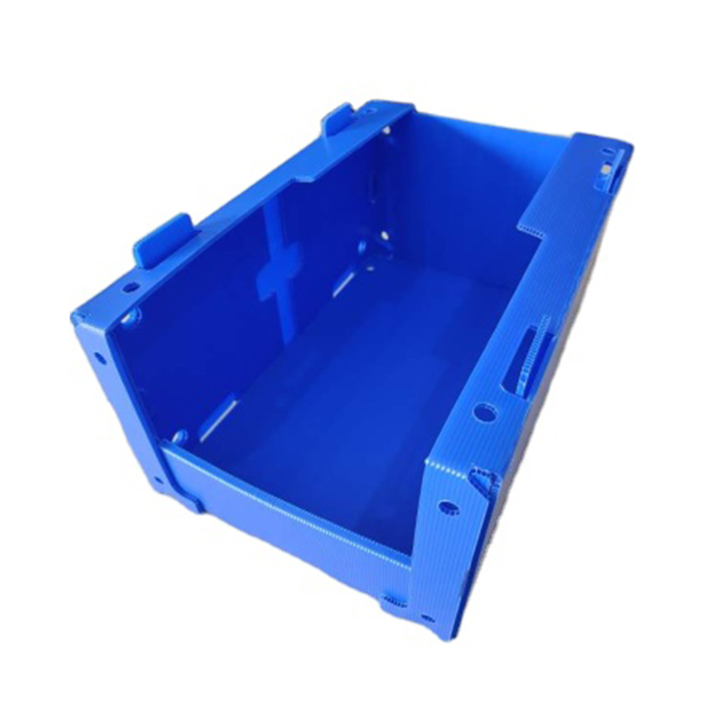 Coș de alegere pentru piese din plastic ondulat PP stivuibil cu găuri laterale