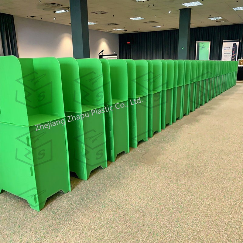 Stand pentru alegeri din plastic ondulat, portabil, rezistent la apă