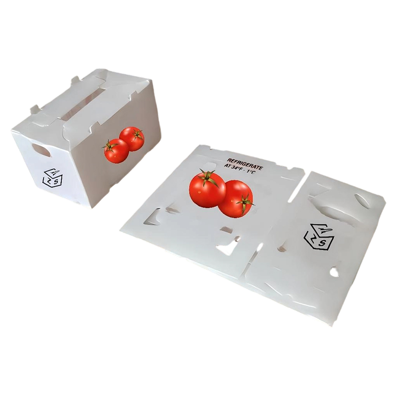 Cutie de fructe și legume din plastic ondulat din PP, imprimată la comandă